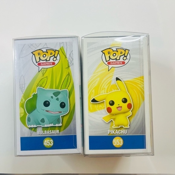Funko Pokémon Pikachu & Bulbasaur Flocked Pop Bundle - Picture 5 of 6